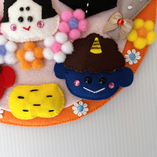 フェルトリース☆節分☆壁飾り リース Tama 通販 18760091｜Creema
