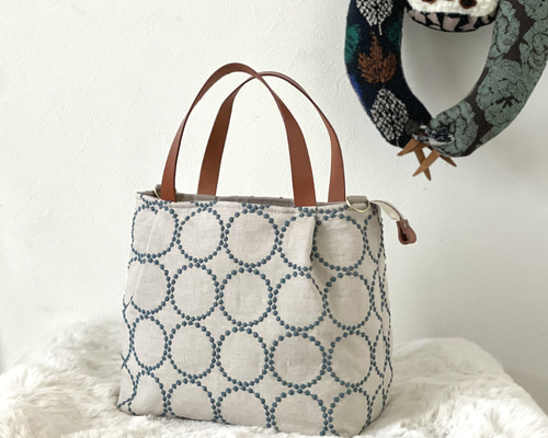 ⚮̈ミナペルホネン tambourine beige かくれんぼトート トートバッグ