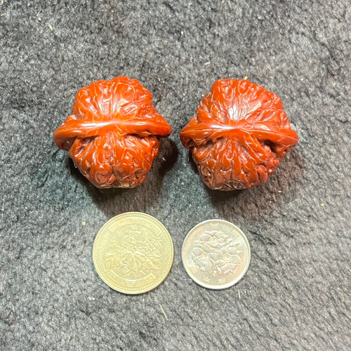 遊ぶ胡桃、文玩核桃、【磨盤のぼんやり尖い獅子クルミ】363330/32.2g