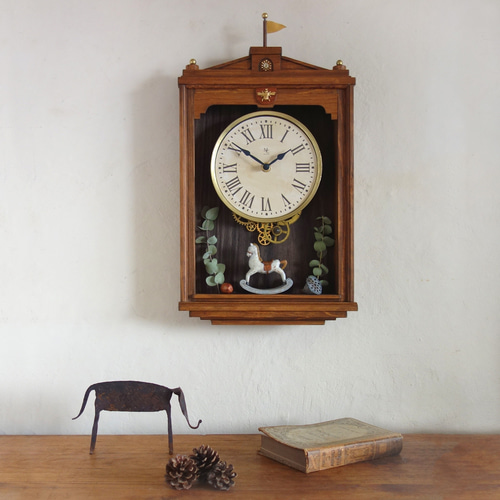 送料無料】NOSTALGICO #034 レトロな掛け時計 Mサイズ アンティーク調