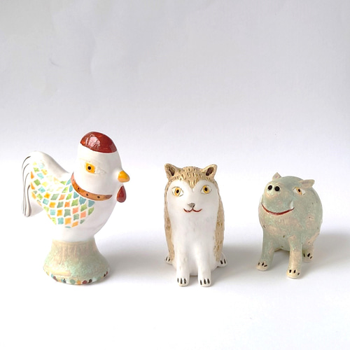 12支干支揃いました！ 干支ミニ置物12支セット（12） 陶器 その他置物