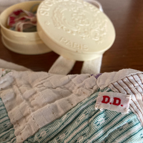 F アメリカンアンティークキルト ダブルウェディング リメイクバッグ