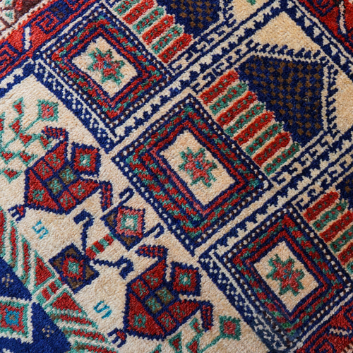 127x79cm トライバルラグ ヴィンテージラグ 手織り絨毯 カーペット