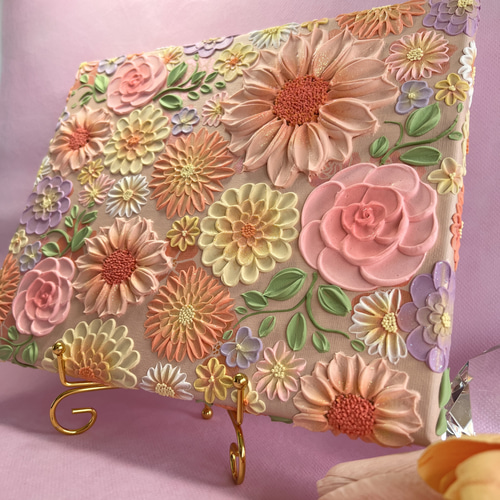 テクスチャーアート 絵画 アートパネル フラワーアート インテリア