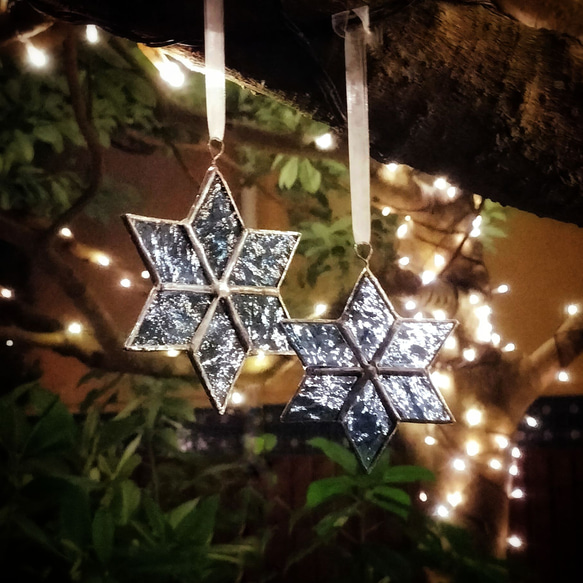 ステンドグラスの星飾り サンキャッチャー・オーナメント クリスマス