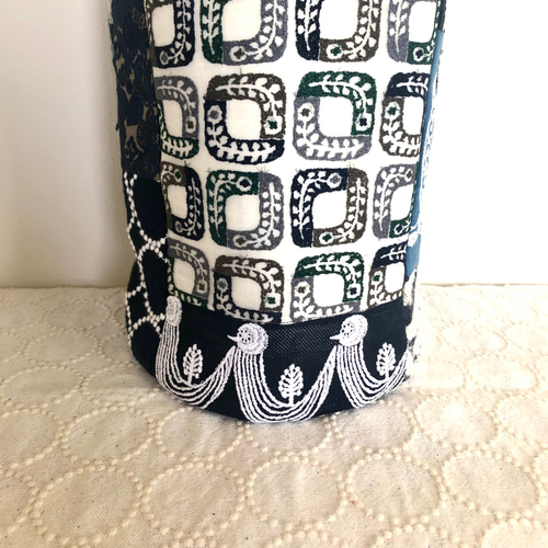 一点物 送料無料 ミナペルホネン バケツ型トートバッグ ハンドメイド