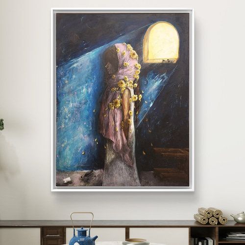 戦場に在る静寂の時 / モダン画 キャンバス 145×112㎝ F80号 原画限り