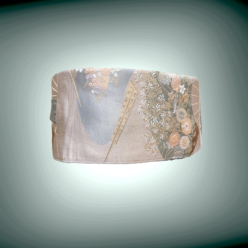 銀糸煌めく刺繍帯 サッシュベルト高級感抜群 刺繍帯 W55〜75cm 高級帯