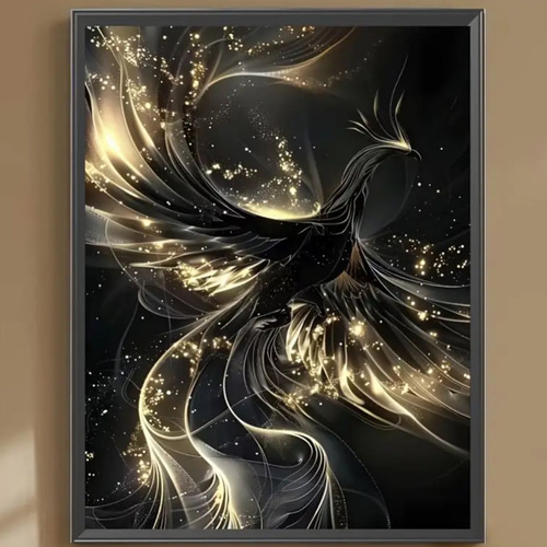 アート フェニックス 不死鳥 鳳凰 ホツオウ 金 極楽鳥 縁起物 幸運