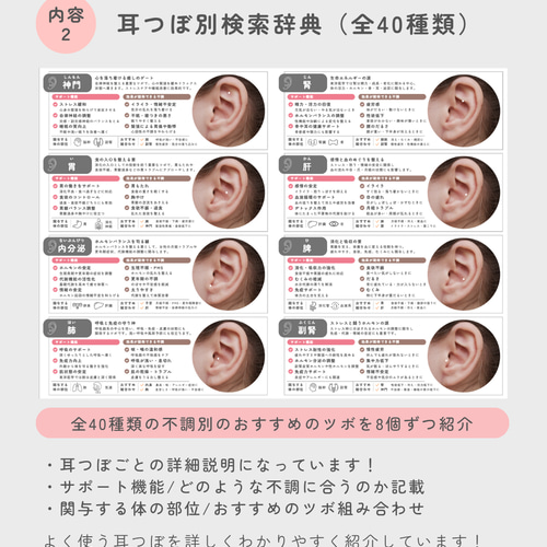 耳ツボジュエリー | 耳つぼ辞典mini vol.2 | 耳つぼマップ イヤリング