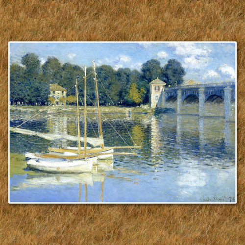 モネ『アルジャントゥイユの橋』複製画 【額入り】 絵画 〜ART❖MUSEUM