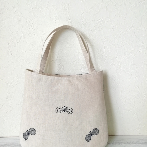 SALE ☆ミナペルホネンforest tile, chouchoのミニバッグ/light beige