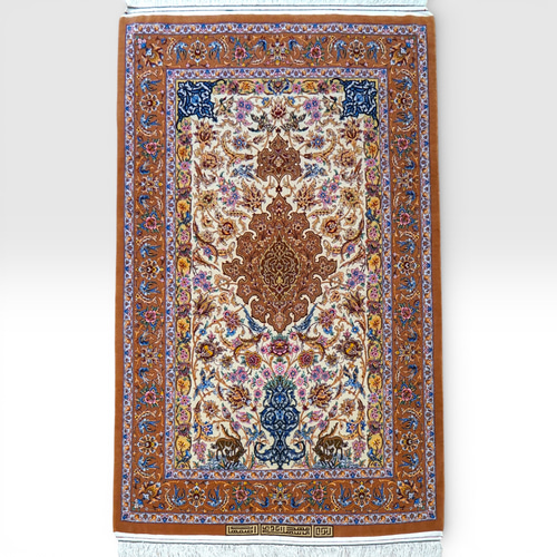 ペルシャ絨毯イスファハン サハラク房 163×110cm カーペット・絨毯