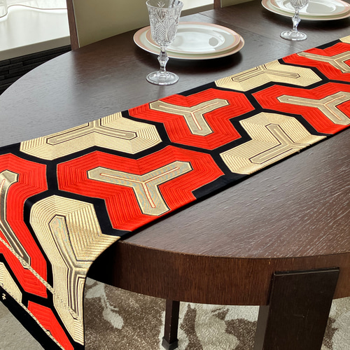 西陣織 着物の帯のテーブルランナー NTR001 その他キッチン小物