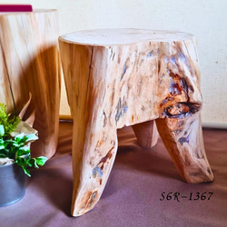 切株ウッドスツール・丸太サイドテーブル・無垢無塗装・オーガニック