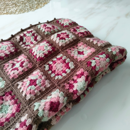 ブランケット*モヘア／グラニースクエア／ひざ掛け その他インテリア