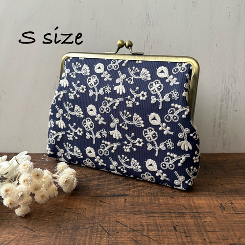 Sサイズ がま口 母子手帳ケース CHECK&STRIPE ミナペルホネン field of