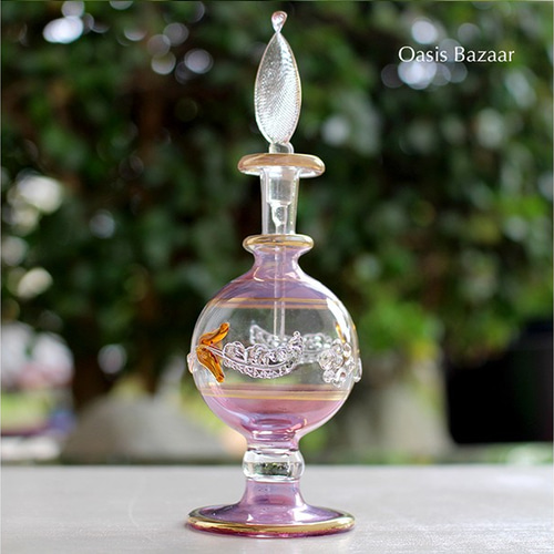 GOLD［Sサイズ］エジプトガラス香水瓶 パフュームボトル アロマオイル