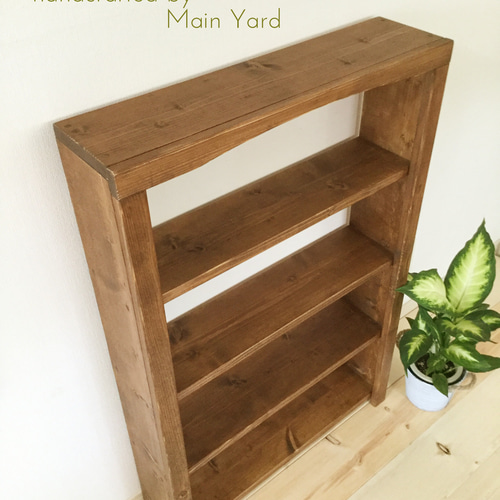 ブックシェルフ☆ナチュラルヴィンテージ【幅62cm 高さ92cm 奥行き16cm