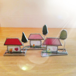 ステンドグラス レモンモチーフのパネル(スタンド付) その他アート