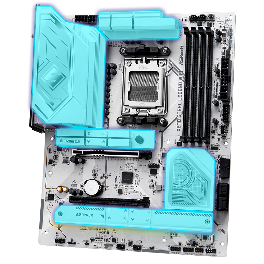 ASRock X870 STEEL LEGEND WIFI AM5 ATX Motherboard - Newegg.com