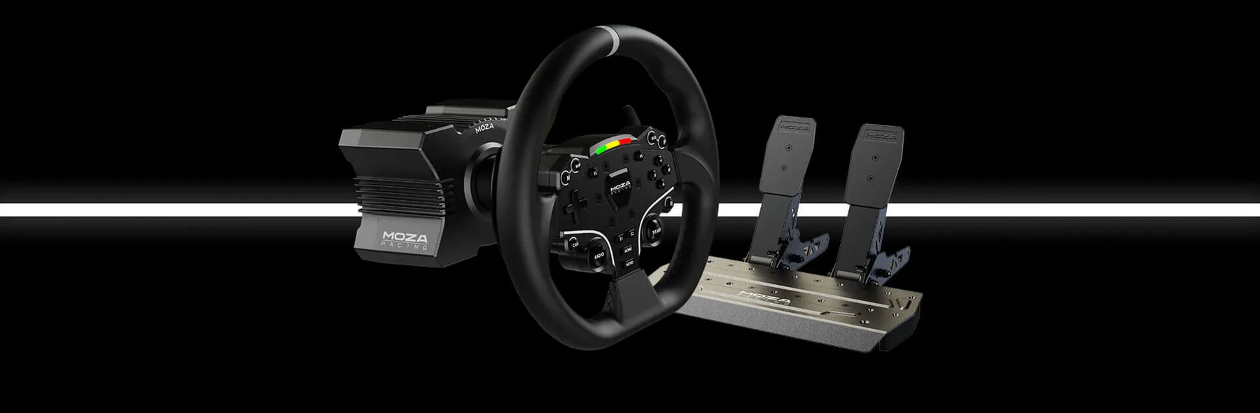 MOZA R5 All-in-One PC Gaming Racing Simulator 3PCS Bundle: 5.5Nm