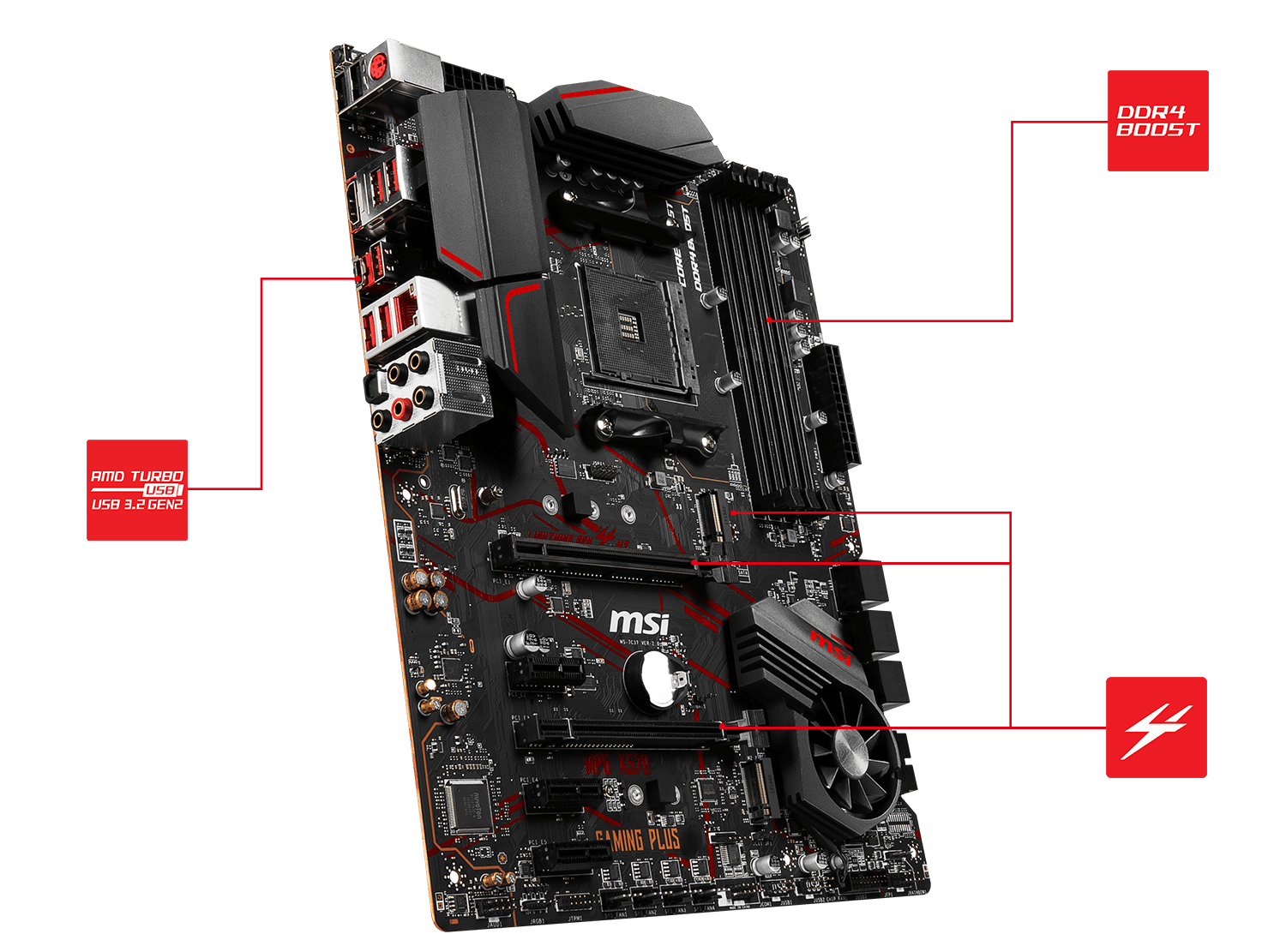 MSI MPG X570 GAMING PLUS AM4 ATX AMD Motherboard - Newegg.com