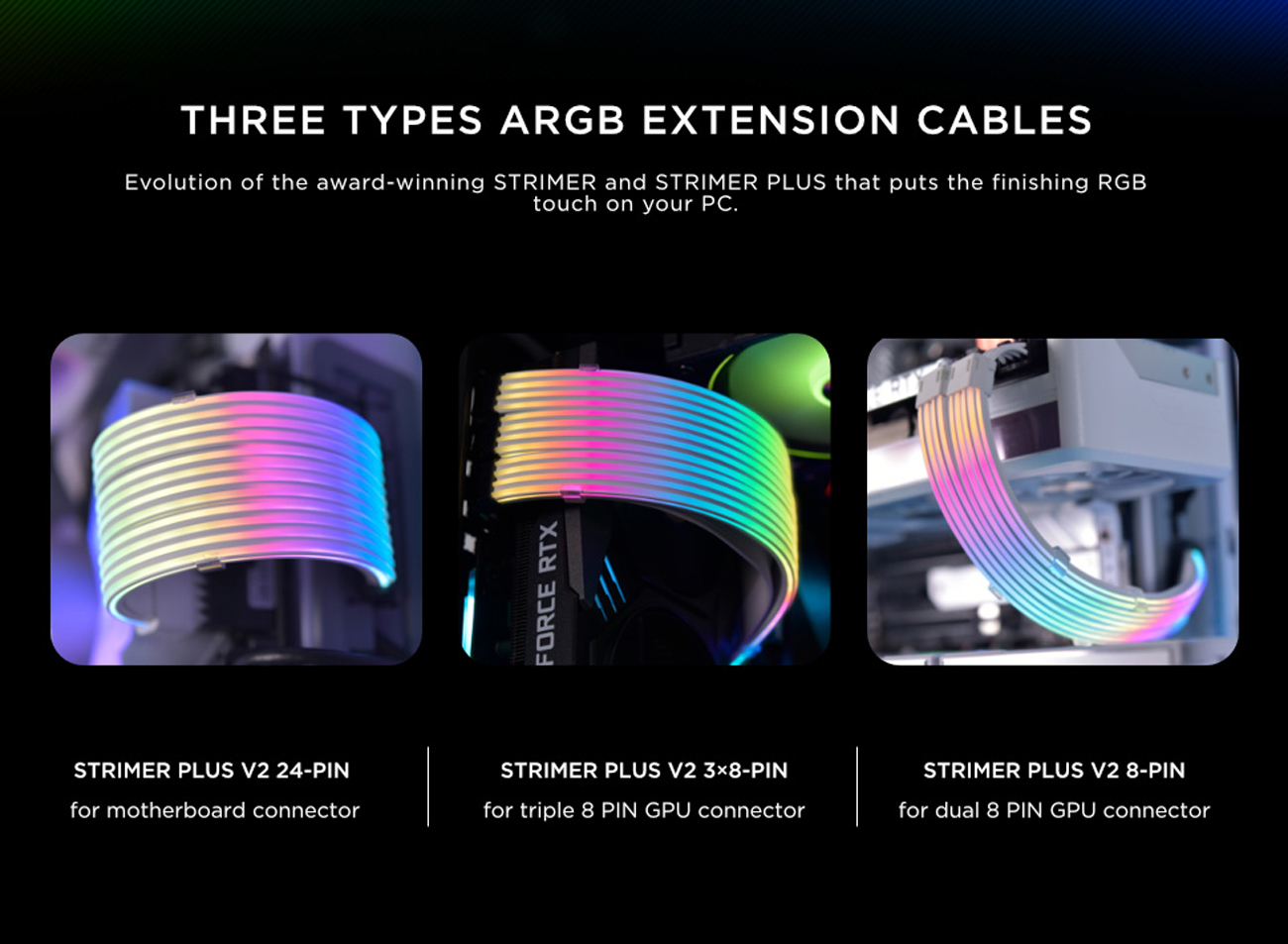 LIAN LI STRIMER PLUS V2 24 Pin Addressable RGB Power Extension