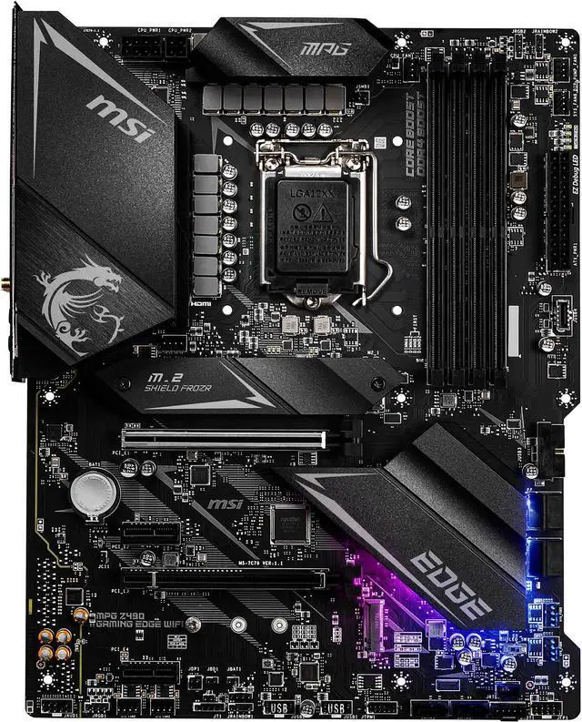 MSI MPG Z490 GAMING EDGE WiFi ATX Intel Motherboard - Newegg.com