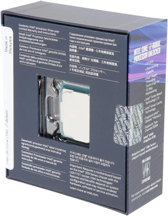Intel Core i7 8th Gen - Core i7-8086K Coffee Lake 6-Core 4.0 GHz