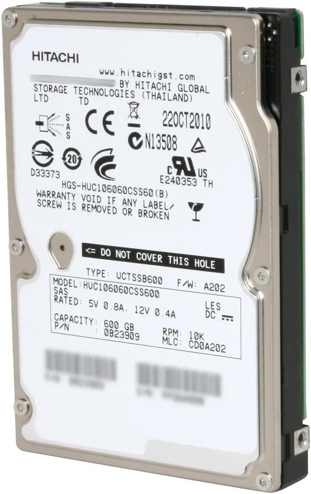 Hitachi GST Ultrastar 0B23909 600GB 10000 RPM 64MB Cache SAS 6Gb/s