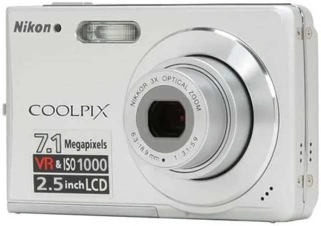 Nikon CoolPix S200 Silver 7.1 MP Digital Camera - Newegg.com