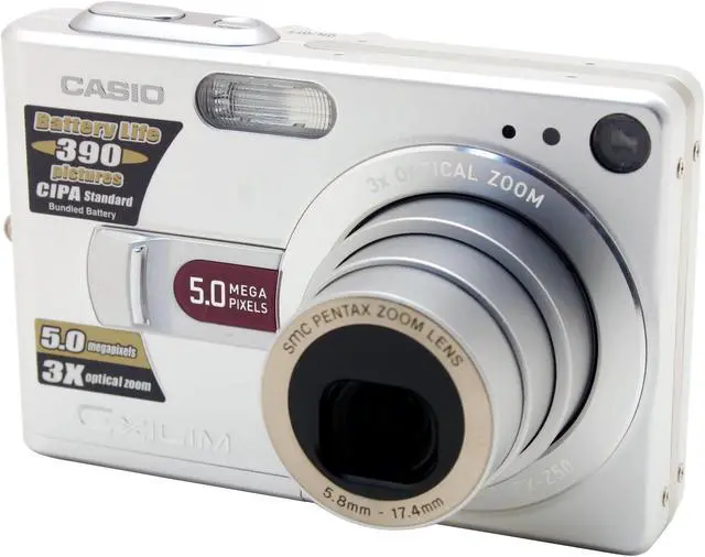 CASIO Exilim EX-Z50 Silver 5.0MP Digital Camera - Newegg.com