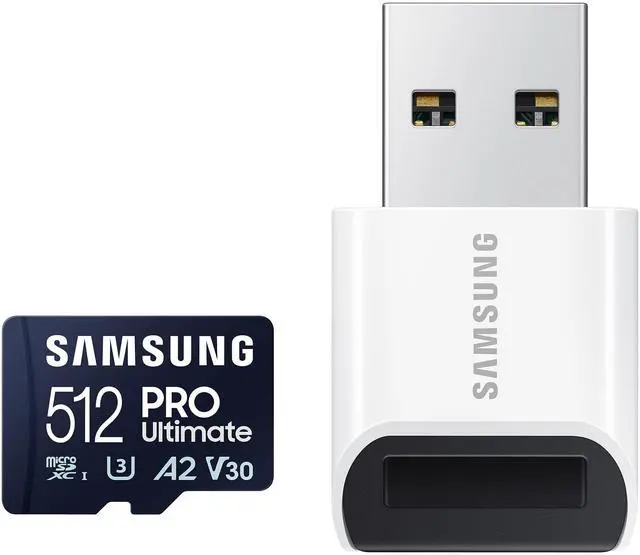 Samsung PRO Ultimate microSD Memory Card+Reader, 512GB microSDXC