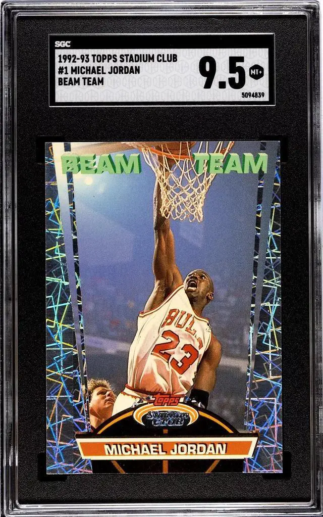 Michael Jordan 1992-93 Topps Stadium Club Beam Team Card #1- SGC