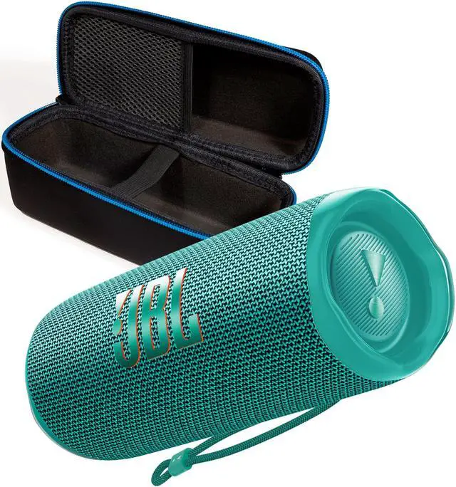 JBL Flip 6 Teal Portable Bluetooth Speaker and Divvi Case Kit