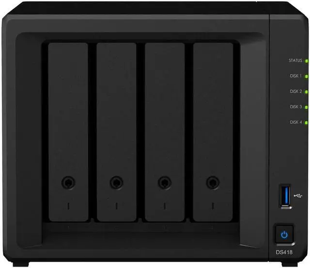 Synology DiskStation DS418 NAS Server with RTD1296 1.4GHz CPU, 2GB