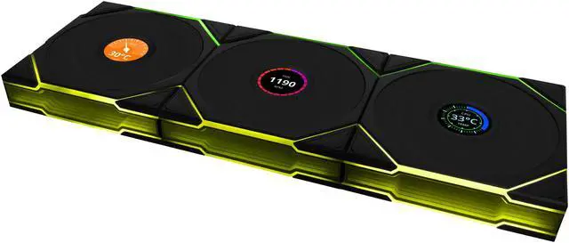 Lian Li UNI Fan TL LCD 120 Wireless - Triple Pack - 2.4 GHz