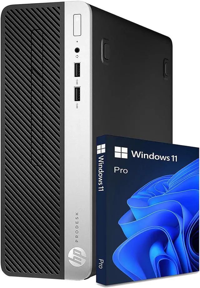 Refurbished: HP ProDesk 400 G5 SFF Windows 11 Pro Desktop Computer