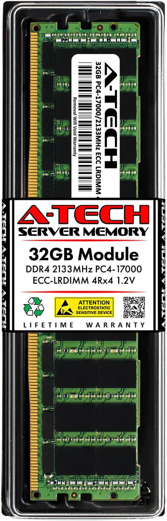 A-Tech 32GB 4Rx4 PC4-17000 DDR4 2133 ECC LR LRDIMM Load Reduced