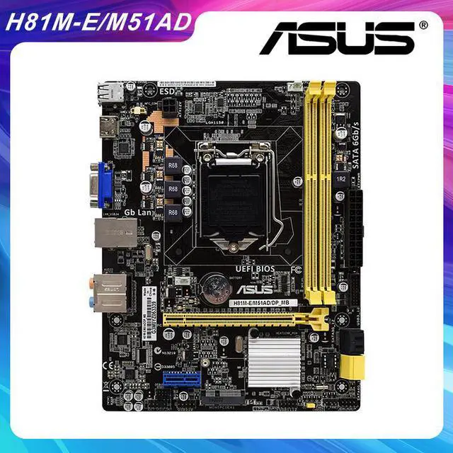 ASUS H81M-E/M51AD/DP_MB Intel H81 LGA 1150 Desktop PC Motherboard