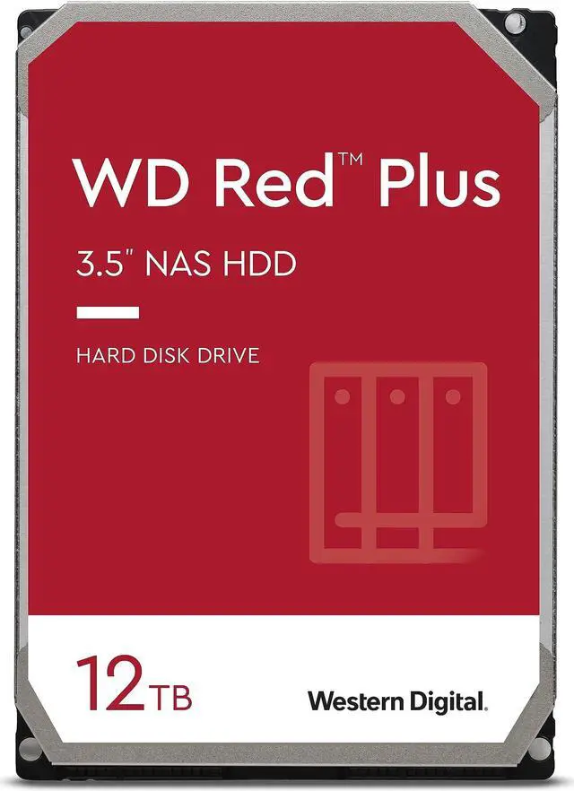 Western Digital 12TB WD Red Plus NAS Internal Hard Drive HDD
