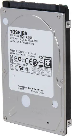 TOSHIBA MQ01ABD050 500GB 5400 RPM 8MB Cache SATA 3.0Gb/s 2.5