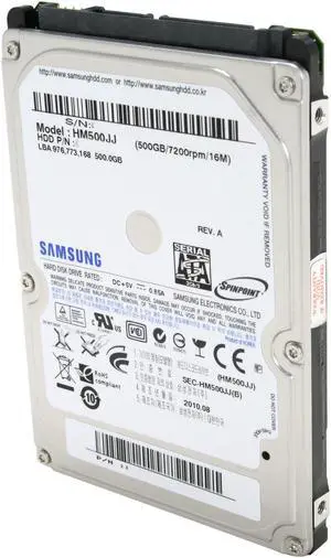 SAMSUNG Spinpoint MP4 HM500JJ 500GB 7200 RPM 16MB Cache SATA 3.0Gb