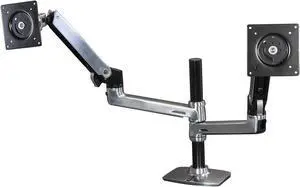 Ergotron 45-248-026 LX Dual Stacking Arm, Mounting Kit, Extends