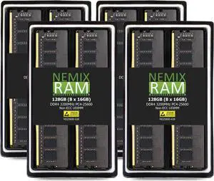 NEMIX RAM 64GB (4X16GB) DDR4 2400MHZ PC4-19200 2Rx8 1.2V 288-PIN