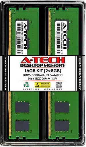 Crucial DDR5 Classic 16GB (2 x 8GB) DDR5 5600 (PC5 44800) Desktop