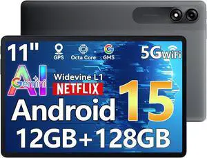 Blackview Android 15 Tablet with Gemini Ai, Android Tablet 11 inch
