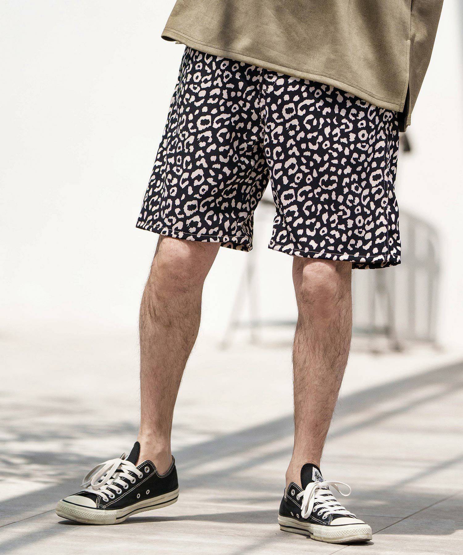 グランジ】Double D レオパード7部丈カーゴバギーショーツ Dickies