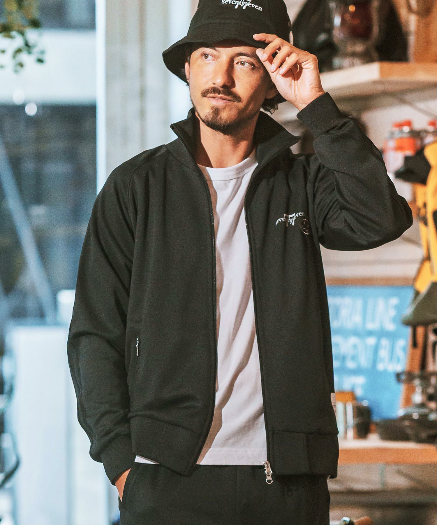30%OFF【seventy seven(セブンティセブン)】W zip line jersey track